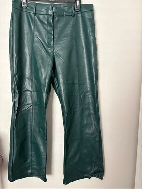 Avec Les Filles Deep Teal Faux Leather Pants